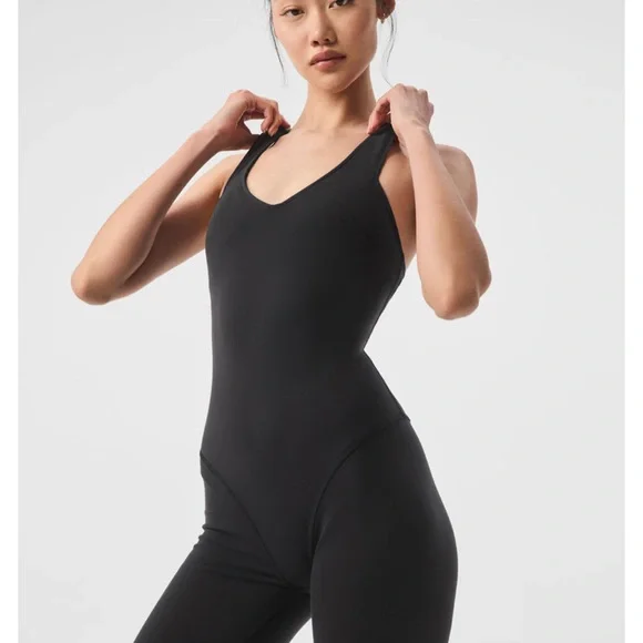 ALO Yoga Black Jumpsuit - Picture 1 of 8